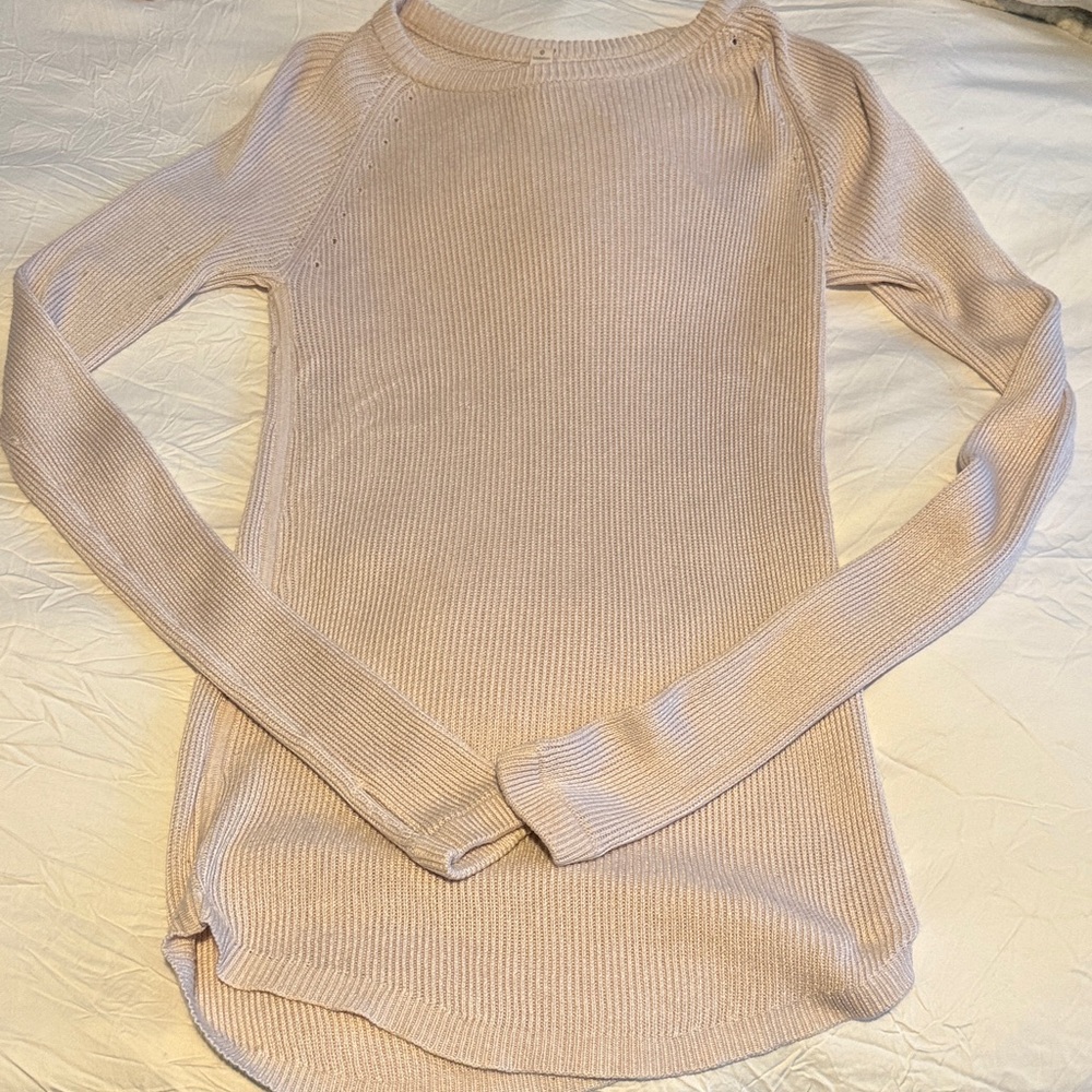 Light pink Ribbed Long Sleeve Sweater lululemon
